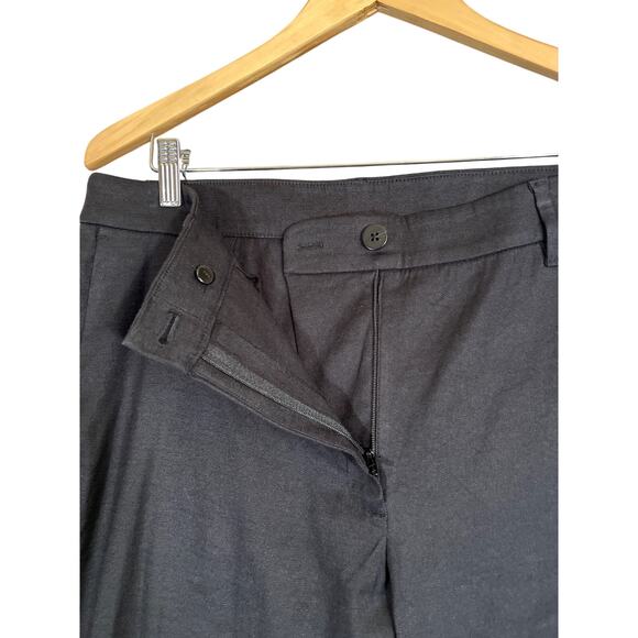 J.Jill Pants Womens Size 14 Black Linen Stretch Wide Leg Crop Career Office Work - Picture 4 of 12